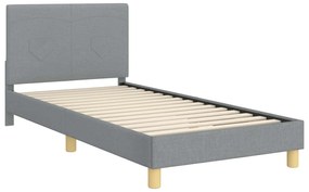 vidaXL Κρεβάτι Παιδικής Κρεβατοκάμαρας με Κεφαλάκι Ανοιχτό γκρι