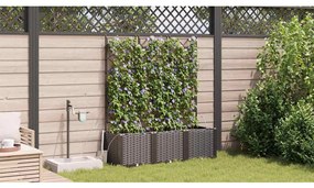 vidaXL Ζαρντινιέρες κήπου Καφέ 120 x 40 x 142 cm Ατσάλι