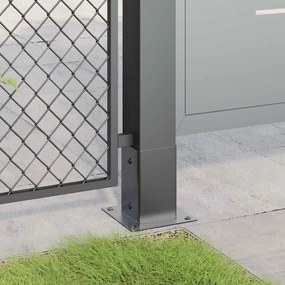 vidaXL Βάσεις στύλων τετράγωνες 12 τεμάχια Χάλυβας με επικάλυψη σκόνης