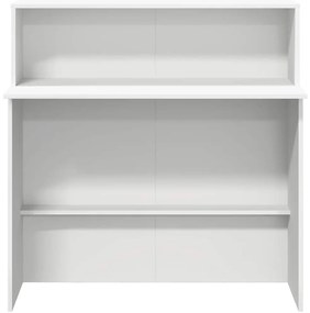 vidaXL Γραφείο υποδοχής Λευκό 100x50x103,5 εκ. Επεξεργασμένο Ξύλο