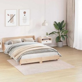 vidaXL Αντιολισθητικό Σαγκί Χαλάκι Κρεμ 160 x 160 cm PP