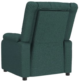 vidaXL Πολυθρόνα Ανακλινόμενη Σκούρο Πράσινο Υφασμάτινη