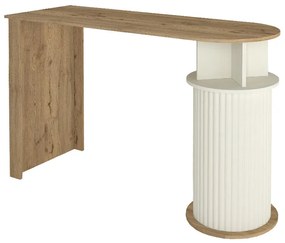 Τραπέζι μπαρ Bohema Megapap χρώμα sepet oak - ivory 150x51,6x101,8εκ. - GP042-0321,1