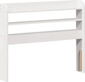 vidaXL Πλαίσιο Κρεβατιού Κεφαλάρι Λευκό 75x190εκ. Μασίφ Πεύκο