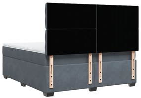 ΚΡΕΒΑΤΙ BOXSPRING ΜΕ ΣΤΡΩΜΑ ΣΚΟΥΡΟ ΓΚΡΙ 180X200 ΕΚ. ΒΕΛΟΥΔΙΝΟ 3290985