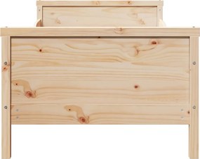 vidaXL Σκελετός Κρεβατιού Καφέ 80 x 200 cm Επεξεργασμένο Ξύλο