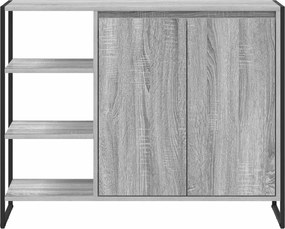 vidaXL Βοηθητικό ντουλάπι Γκρίζο Σονομα 96.5 x 30 x 75 εκ