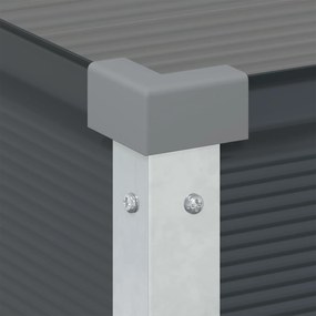 vidaXL Γλάστρα Ανθρακί 100 x 45 x 90 εκ. Επικαλυμμένος Χάλυβας