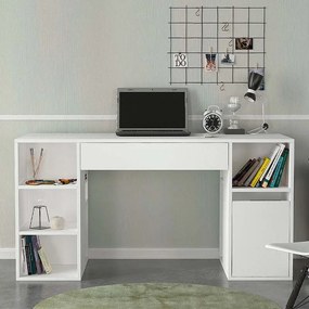 Γραφείο εργασίας Pontus Megapap χρώμα λευκό 145x60x74,4εκ.