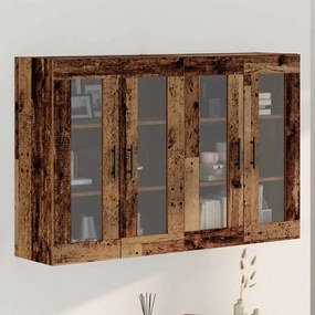 vidaXL Ντουλάπια Τοίχου 2 pcs Παλαιό ξύλο 69.5 x 34 x 90 εκ.
