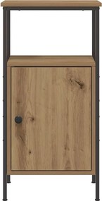 vidaXL Κομοδίνο τεχνίτης Δρυς 41x31x80 εκ. από Επεξεργασμένο Ξύλο