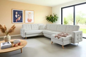 Γωνιακός καναπές Amelion Plus-Λευκό