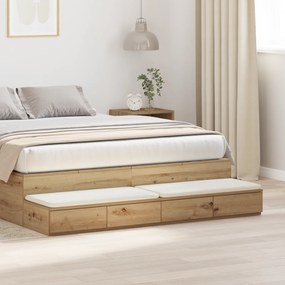 vidaXL Συρτάρια Κρεβατιού Καρυδιά 150x36,5x16,5 εκ Επεξεργασμένο Ξύλο