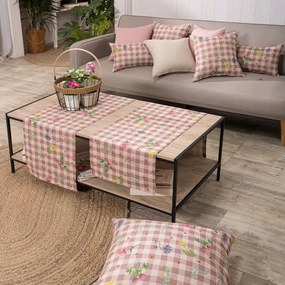 Τραβέρσα Parrillia 06 Pink Teoran 40x160 Βαμβάκι-Πολυέστερ