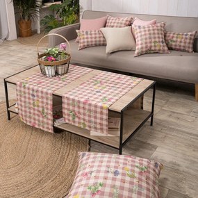 Τραβέρσα Parrillia 06 Pink Teoran 40x160 Cotton-Polyester