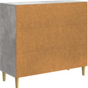 vidaXL Πλαϊνό γραφείο Γκρι Σκυροδέματος 89 x 34,5 x 80 εκ