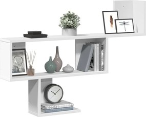 vidaXL Ράφι Τοίχου Λευκό 100x15x70 εκ. από Επεξεργασμένο Ξύλο