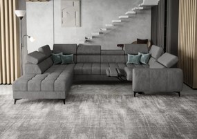 Γωνιακός καναπές Calyra Max I Relax-Ανθρακί-Αριστερή