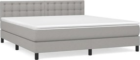 vidaXL Κρεβάτι Boxspring με Στρώμα Αν. Πράσινο 160x200εκ Υφασμάτινο
