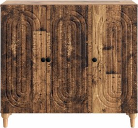 vidaXL Πλαϊνό γραφείο Παλαιωμένο ξύλο 89 x 34,5 x 80 εκ