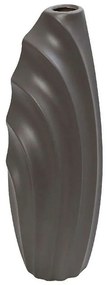 Βάζο Κεραμικό Ασύμμετρο MIG130 16x12x35cm Dark Grey Espiel Ceramic