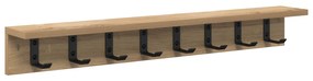 vidaXL Τοίχου Κρεμάστρα με ράφι artisan δρυς 80 x 10.5 x 10.5 εκ