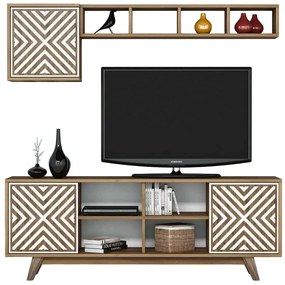 Σύνθεση Τηλεόρασης Inci 845HCT3068 160x35x56,2cm Walnut-White