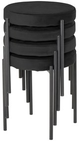 HOMCOM Καρέκλα Τραπεζαρίας, Καρέκλα Έμφασης, Καρέκλες Κουζίνας, 41,5 cm x 41,5 cm x 46 cm, Μαύρο