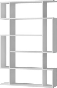 Βιβλιοθήκη Mito Megapap χρώμα λευκό 108x25x161εκ.