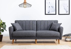3-Seat Sofa-Bed Aqua - Dark Grey Dark Grey
