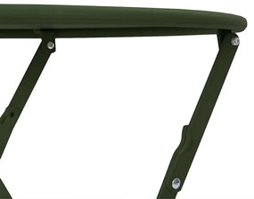 vidaXL Τραπέζι Bistro Σκούρο Πράσινο Ø 50 x 71 εκ. Ατσάλι με Πούδρα