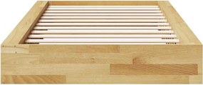 Πλαίσιο κρεβατιού vidaXL χωρίς στρώμα 75x190 cm μασίφ ξύλο δρυς