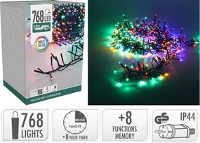 768 LED Φωτάκια - 9.9 Μέτρα - Χρονοδιακόπτης - Πολύχρωμο