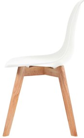 vidaXL Καρέκλες Τραπεζαρίας 6 τεμ. Λευκές Πλαστικές