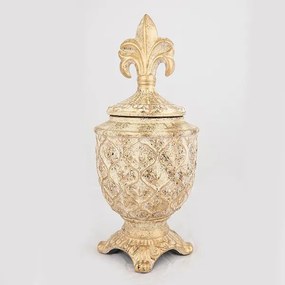 ΒΑΖΟ ΜΕ ΚΑΠΑΚΙ ΚΕΡΑΜΙΚΟ ΧΡΥΣΟ 16.8x16.8x38.5cm|752-20021