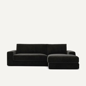 Γωνιακός καναπές από βελούδινο chenille ύφασμα, Skander