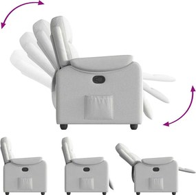 vidaXL Ανακλινόμενη καρέκλα Γκρι σύννεφο Ύφασμα