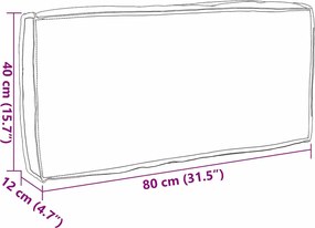 vidaXL Μαξιλάρι Κόκκινο 80 x 40 x 12 cm Ύφασμα Όξφορντ