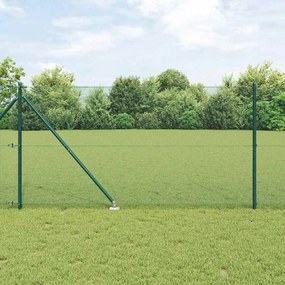 vidaXL Φράχτης με Στήλες. Πράσινο 1.2 x 25 m Ατσάλι