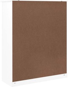 vidaXL Πάνω Ντουλάπι-Βιτρίνα ALTA Λευκό 77x30x92 εκ. Μασίφ Ξύλο Πεύκου