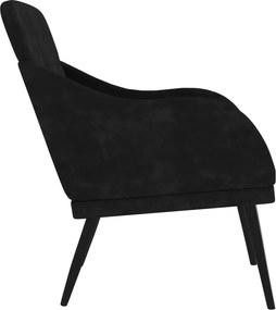vidaXL Πολυθρόνα Μαύρη 63 x 76x 80 εκ. Βελούδινη