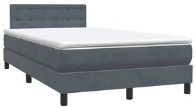 ΚΡΕΒΑΤΙ BOXSPRING ΜΕ ΣΤΡΩΜΑ ΣΚΟΥΡΟ ΓΚΡΙ 120X210 ΕΚ. ΒΕΛΟΥΔΙΝΟ 3316588