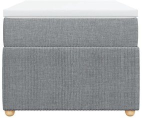 vidaXL Κρεβάτι Boxspring με Στρώμα Ανοιχτό Γκρι 80x200 εκ. Υφασμάτινο