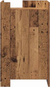 vidaXL Πλαϊνό γραφείο Παλιό ξύλο 45 x 35 x 75 εκ