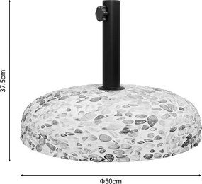 Βάση ομπρέλας Breezy τσιμέντο ψηφιδωτή 35kg Φ50εκ 50x50x37.5 εκ.