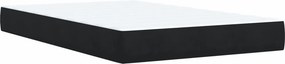 vidaXL Κρεβάτι Boxspring με Στρώμα Μαύρο 120 x 200 εκ. Βελούδινο