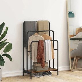 vidaXL Ράφι Ρούχων Παλιό ξύλο 60 x 30 x 100,5 εκ Επεξεργασμένο ξύλο