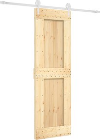 vidaXL Συρόμενη Πόρτα Φυσικό και Λευκό 70 x 210 cm