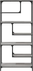 vidaXL Βιβλιοθήκη Γκρι Sonoma 81x36x176 εκ. από Επεξεργ. Ξύλο