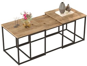 Ζιγκόν (Σετ 3Τμχ) 956LCS1239 50x50x47,8/90x45x44,8cm Pine